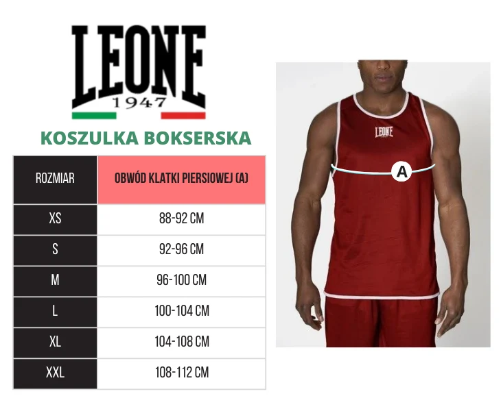 Leone Koszulka Bokserska Dwustronna Niebieska/Czerwona - obrazek 7